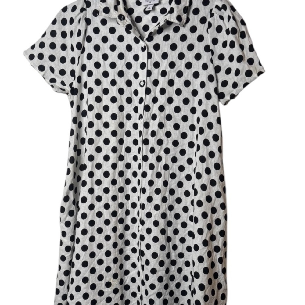 Lisa Marie Fernandez Black and White Polka Dot Top